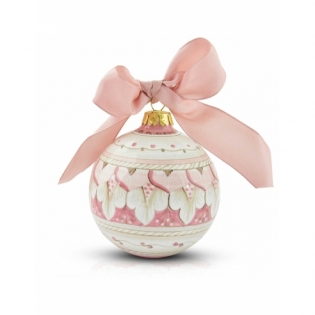 Pallina di Natale Shabby Rosa 2