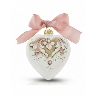 Pallina Cuore Shabby Rosa