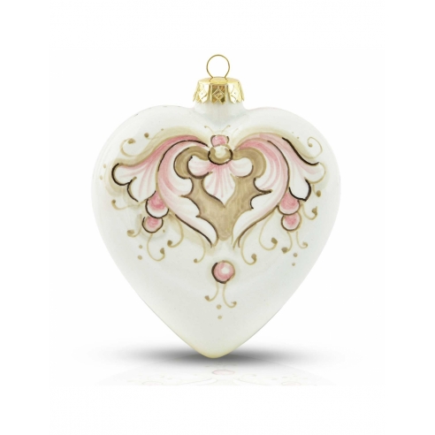 Pallina Cuore Shabby Rosa