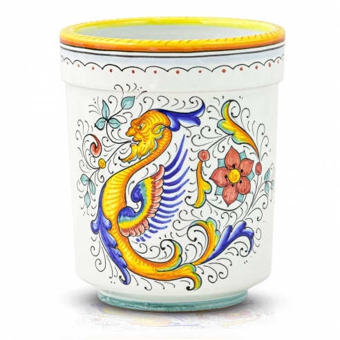 Portautensili H 16 cm. decoro Raffaellesco