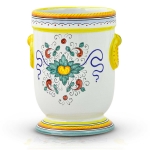 Portautensili con anelli H 18 cm. decoro Raffaellesco