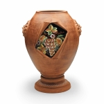 Jar H 60 cm. Surprise Earthenware Fruit Black Background