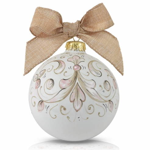 Pallina di Natale Shabby Rosa