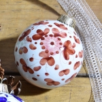 Christmas Ornament Red Arabesco