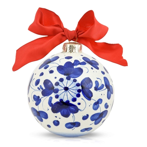 Christmas Ornament Blue Arabesco