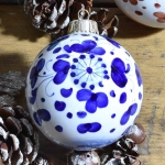 Christmas Ornament Blue Arabesco