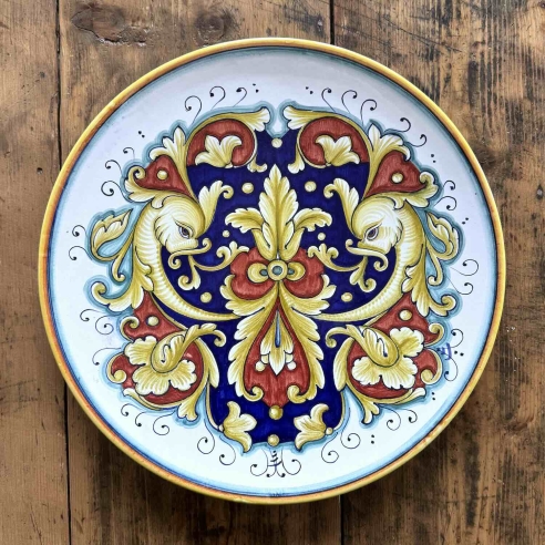 Piatto Ø 35 cm. Delfini