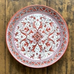 Wall plate Ø 12" Rinascimento Rosso