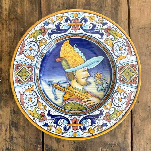 Piatto ø 30 cm. Ritratto di Cavaliere