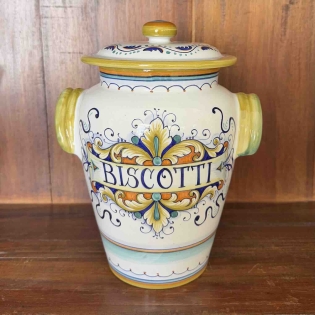 Biscottiera H 27 cm. Ornato
