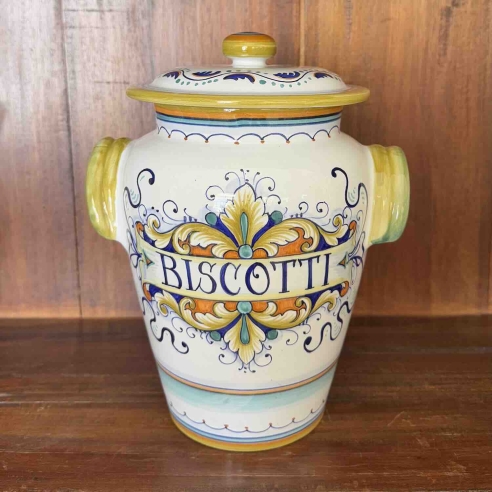 Biscottiera H 27 cm. Ornato