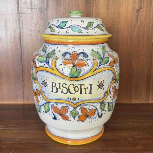 Biscottiera H 25 cm. Stemma
