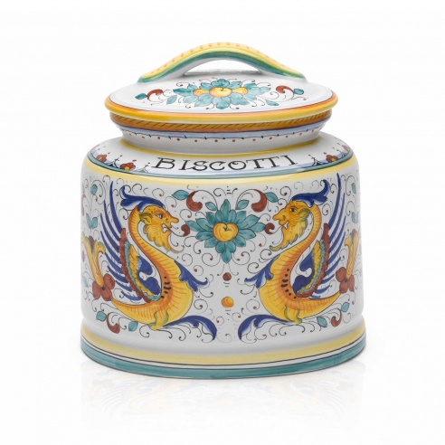 Ovl. biscotti jar H 24 cm with Raffaellesco Collection