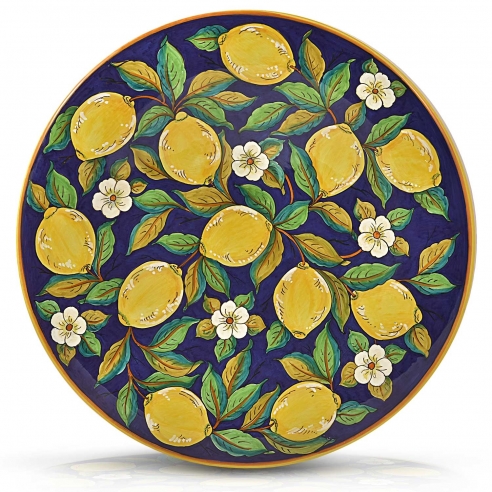 Piatto Limoni blu