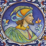 Wall plate Knight Portrait