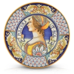 Wall plate ø 12" Lady Portrait