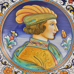 Piatto Ritratto di Paggio rinascimentale 2