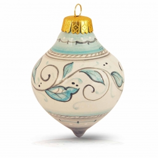 Pallina di Natale Shabby Acquamarina 2